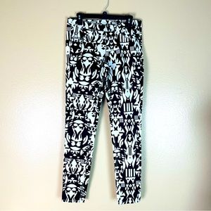 Y2K Divided Color block Print Jeans 10 Size Brand New Hippie Aztec